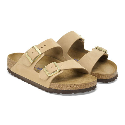 ARIZONA (NUBUCK SOFT) - Sandalo da donna in pelle BIRKENSTOCK con doppia fascia