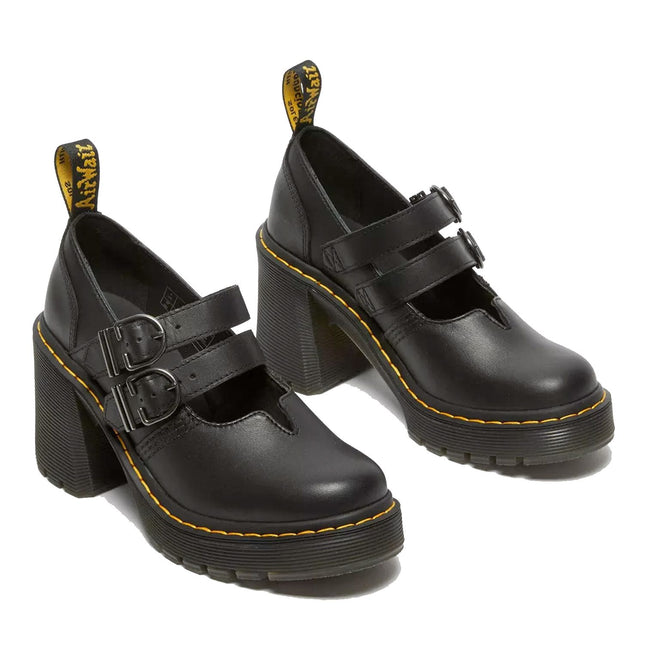 EVIEE - Scarpe con tacco in pelle marchio DR.MARTENS