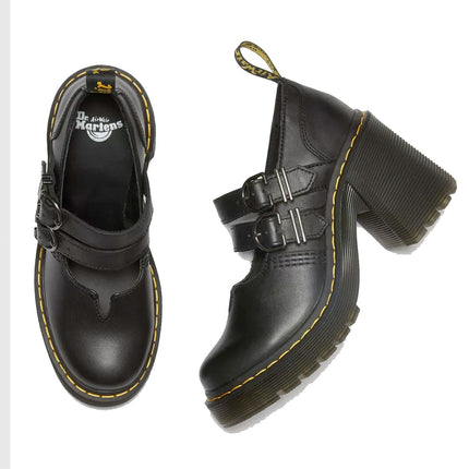 EVIEE - Scarpe con tacco in pelle marchio DR.MARTENS