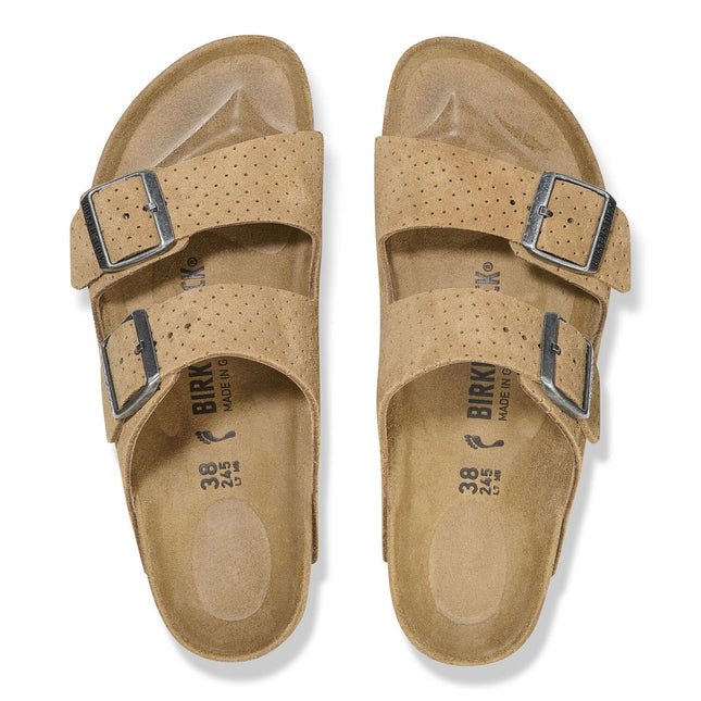 ARIZONA (SUEDE EMBOSSED) - Sandalo da donna in pelle BIRKENSTOCK con doppia fascia