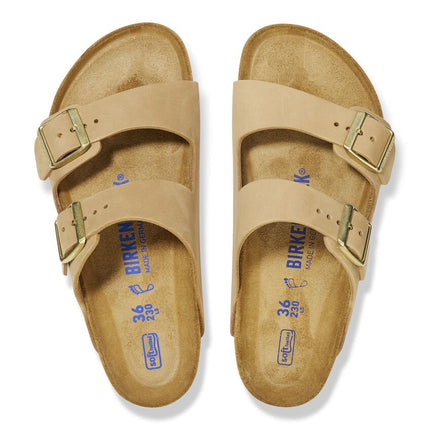 ARIZONA (NUBUCK SOFT) - Sandalo da donna in pelle BIRKENSTOCK con doppia fascia