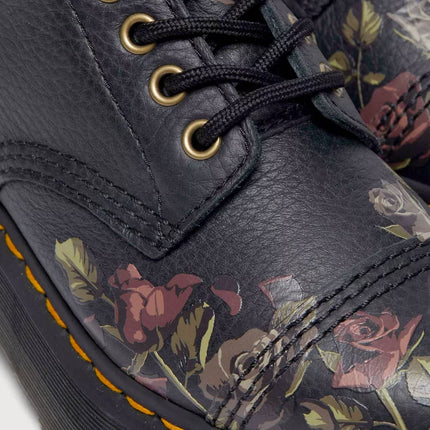 SINCLAIR DECAYED ROSES- Stivali in nappa lavorata marchio DR.MARTENS