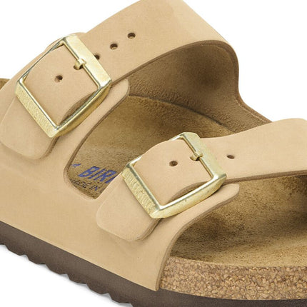 ARIZONA (NUBUCK SOFT) - Sandalo da donna in pelle BIRKENSTOCK con doppia fascia